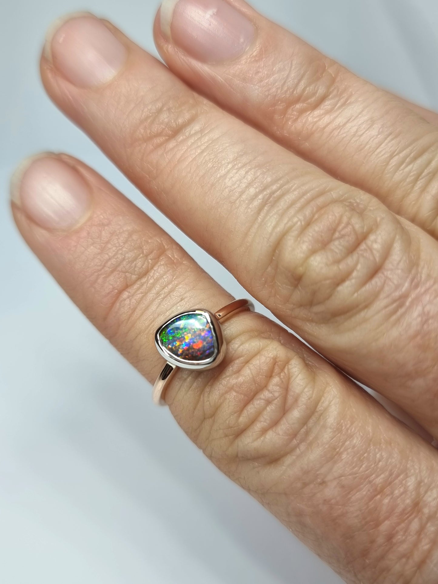 Gem Boulder Opal Ring