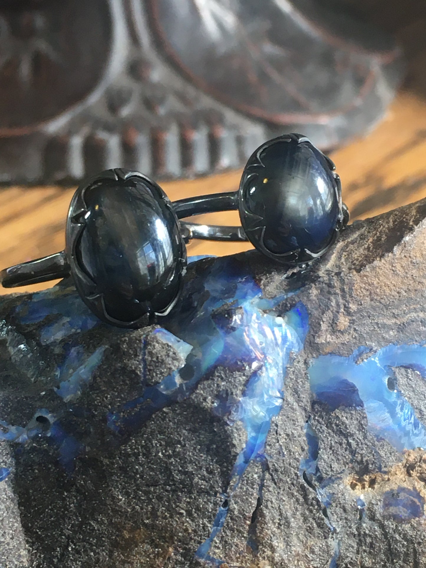 Bague Saphir Brut Ciel Nocturne 1