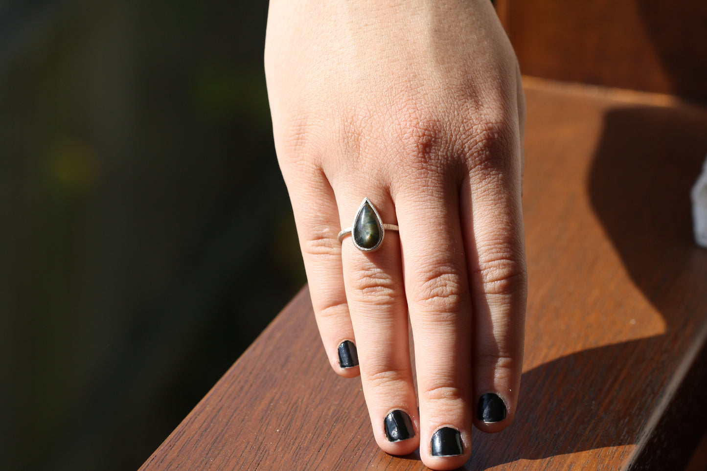UPDATE: Merlin - Grey Green Corundum Sapphire and Silver Ring