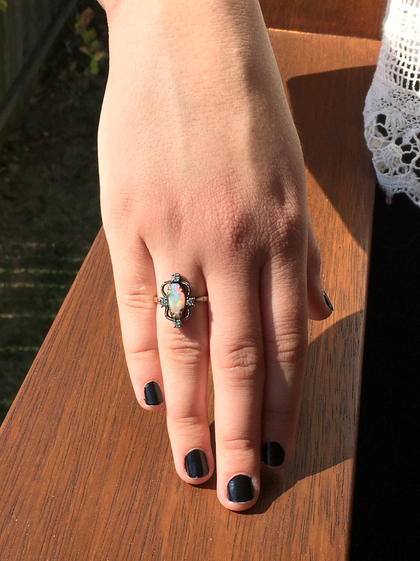 Opal and Diamond Mystical Ring