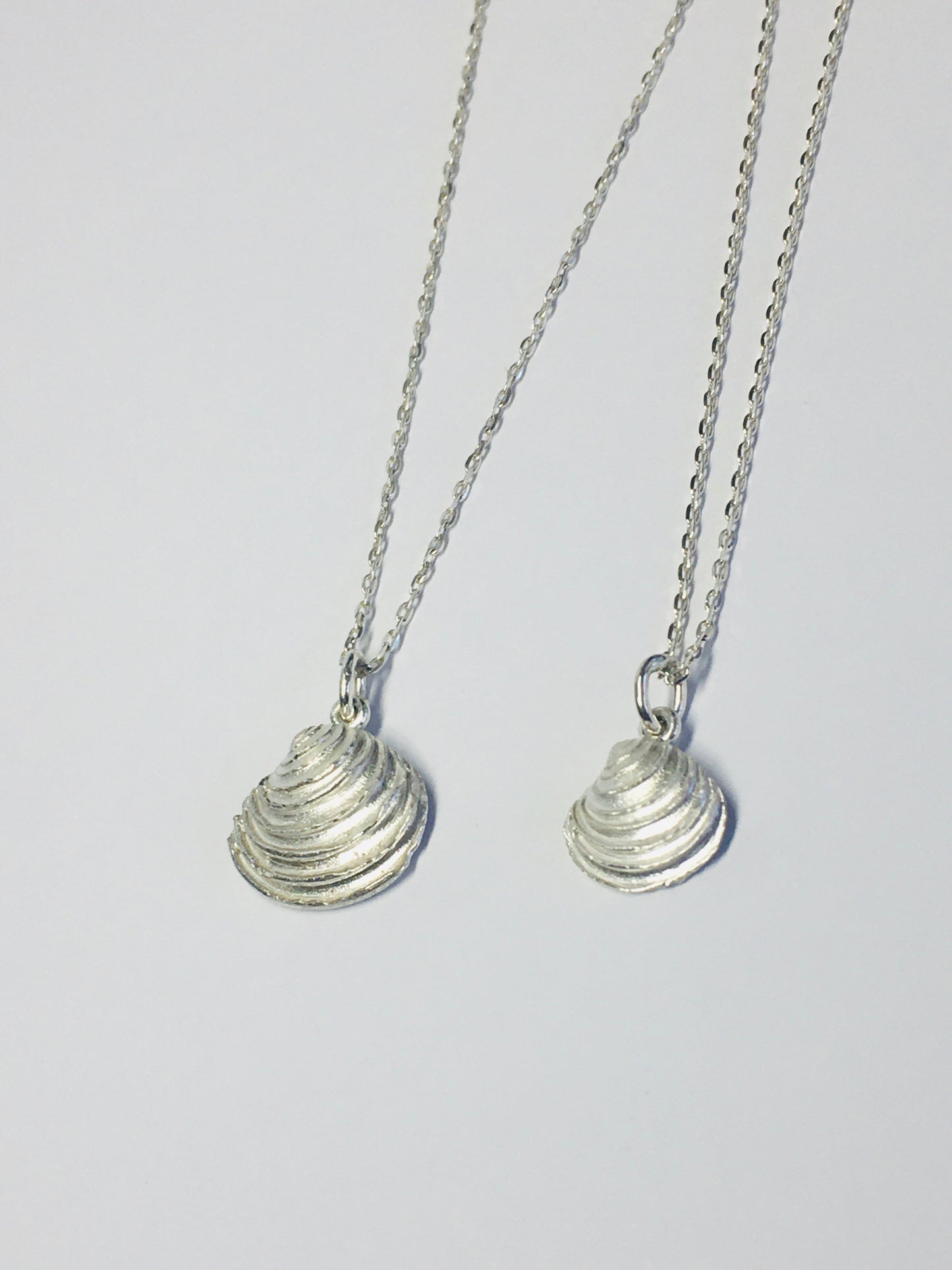 Coastal Silver Shell Pendant Large