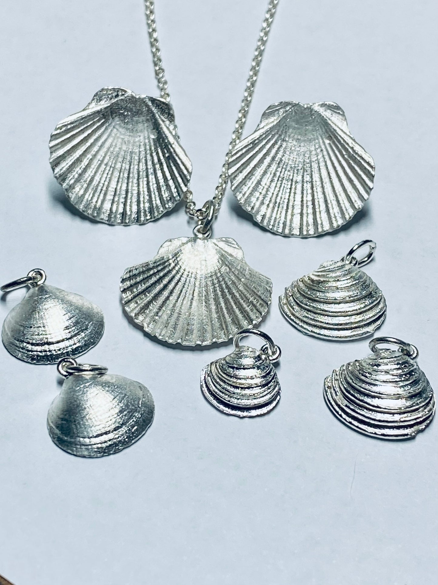 Fan Shell Pendant Silver