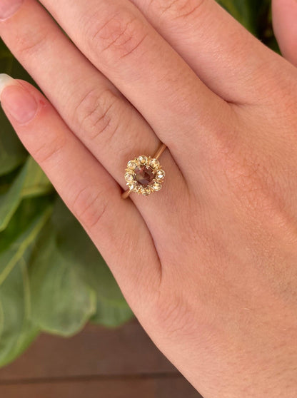 Arcadia Rosecut Sapphire and Diamond Ring