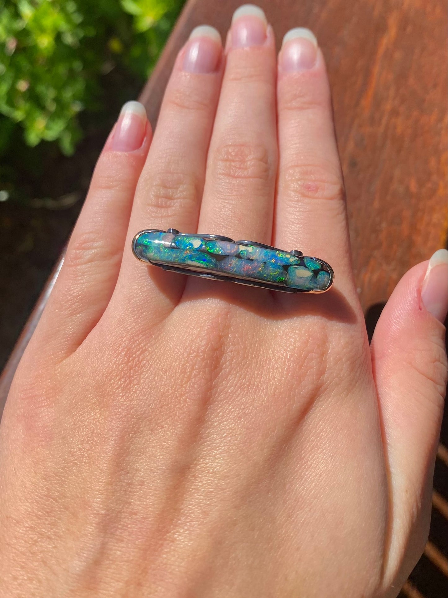 Aurora Borealis Opal Ring