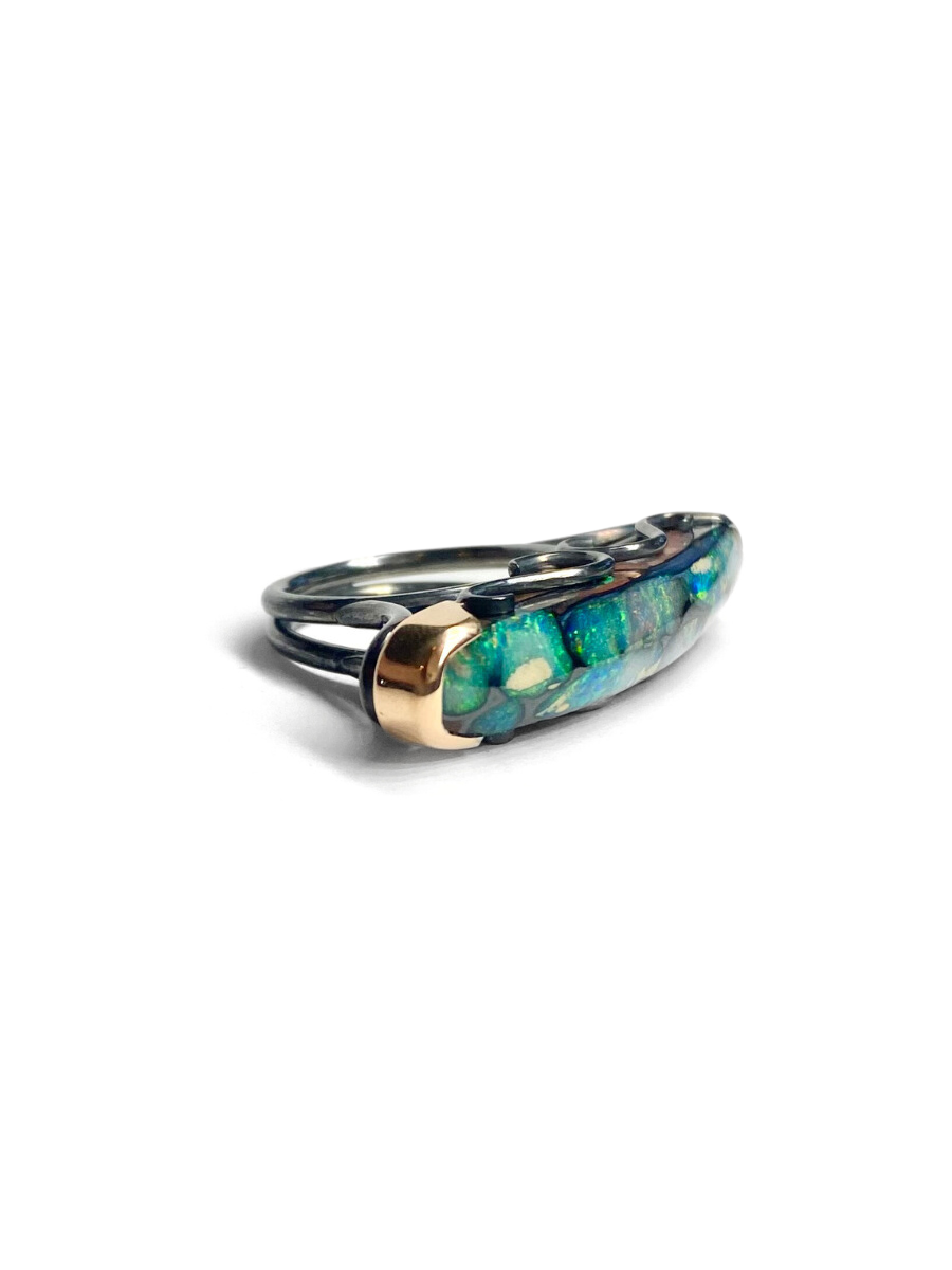 Aurora Borealis Opal Ring