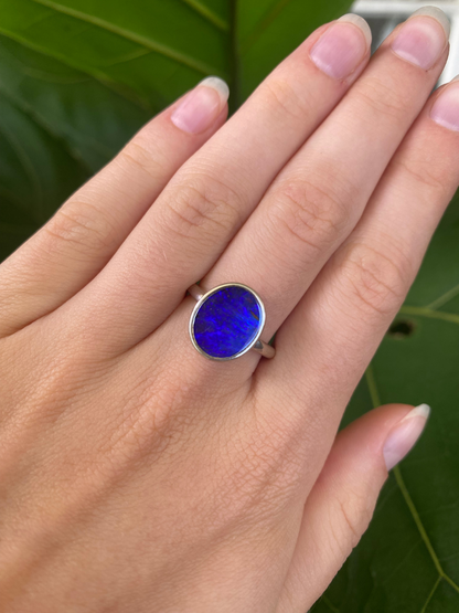 Blue Cosmos Opal Ring