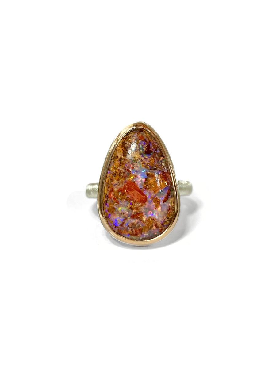 Buried Nebula Opal Ring