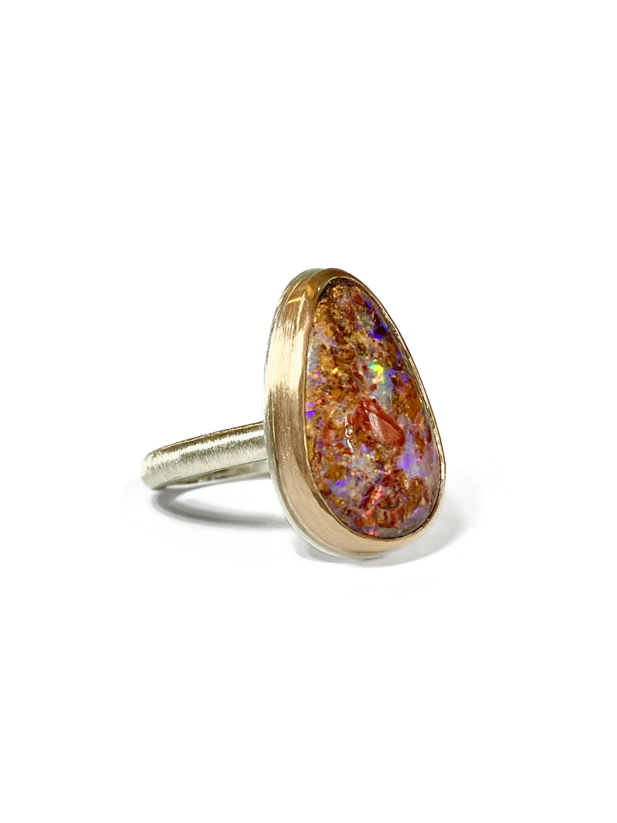 Buried Nebula Opal Ring
