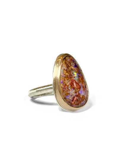 Buried Nebula Opal Ring