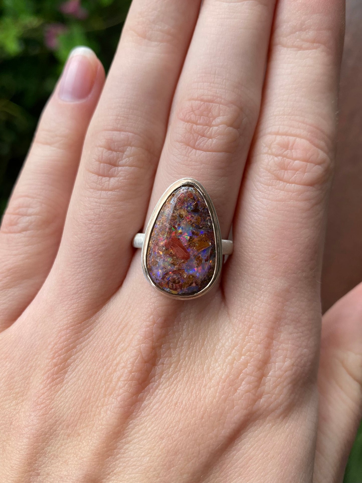 Buried Nebula Opal Ring