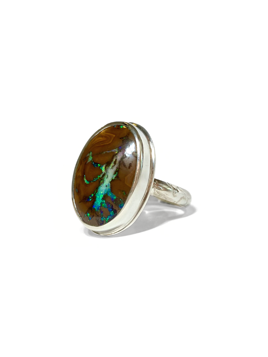 By the Stream Opal and Silver Ring