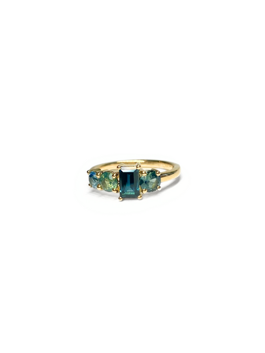 Caribbean Sea Palette Sapphire Ring