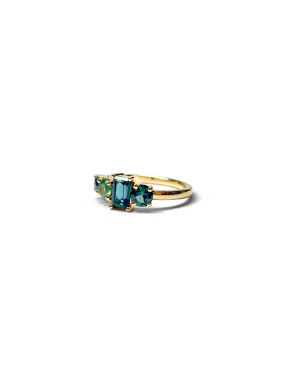 Caribbean Sea Palette Sapphire Ring