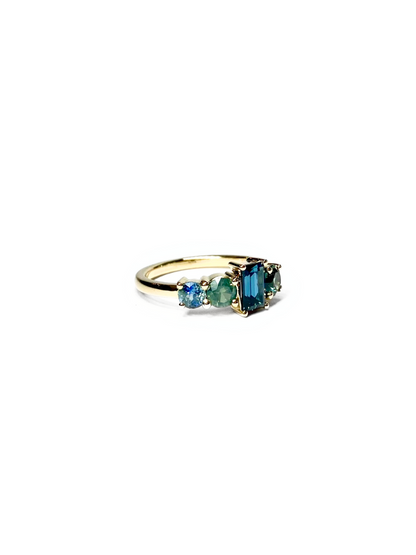 Caribbean Sea Palette Sapphire Ring