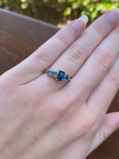 Caribbean Sea Palette Sapphire Ring