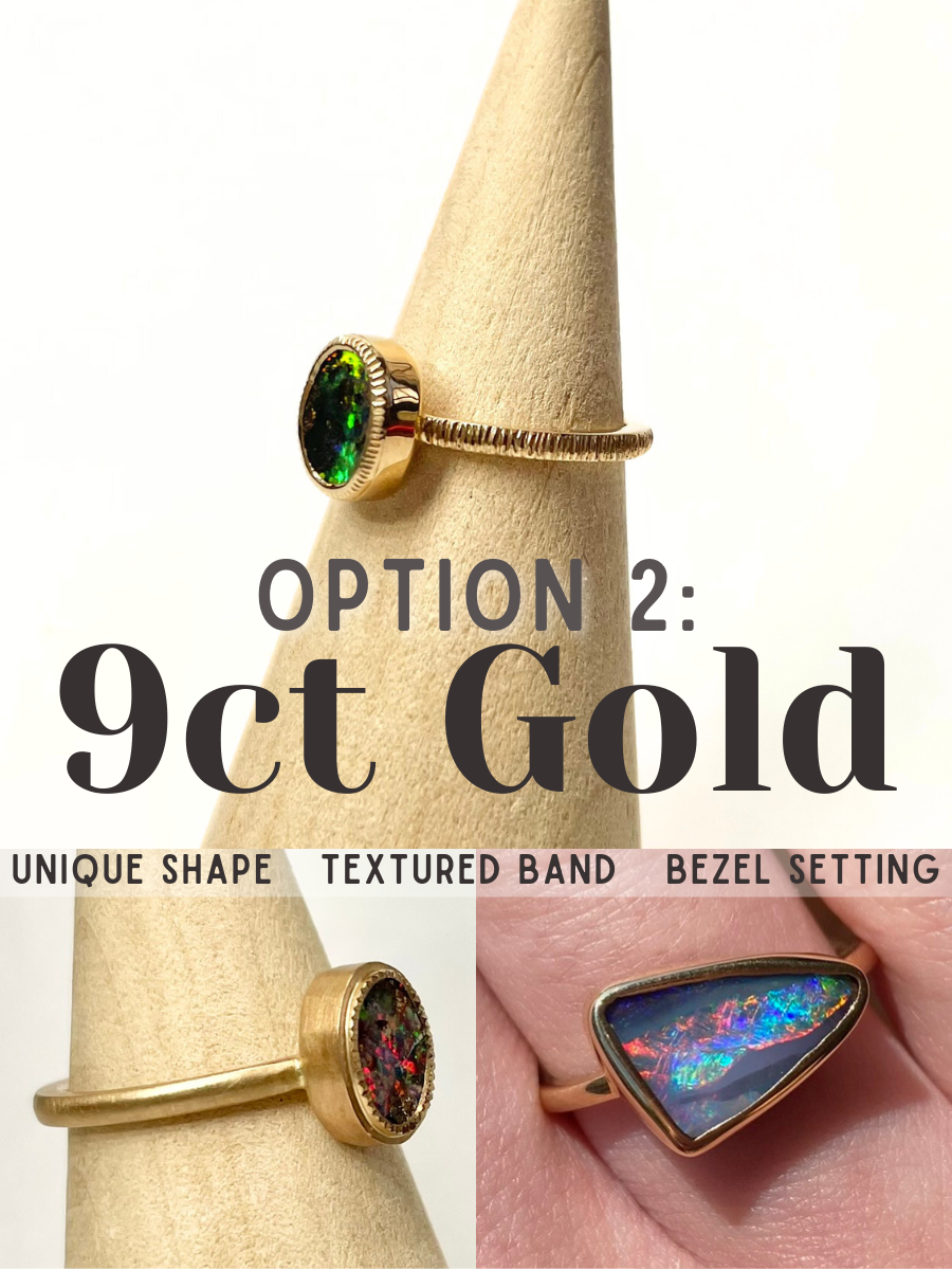 Hidden Treasure Opal - custom made in a ring for you