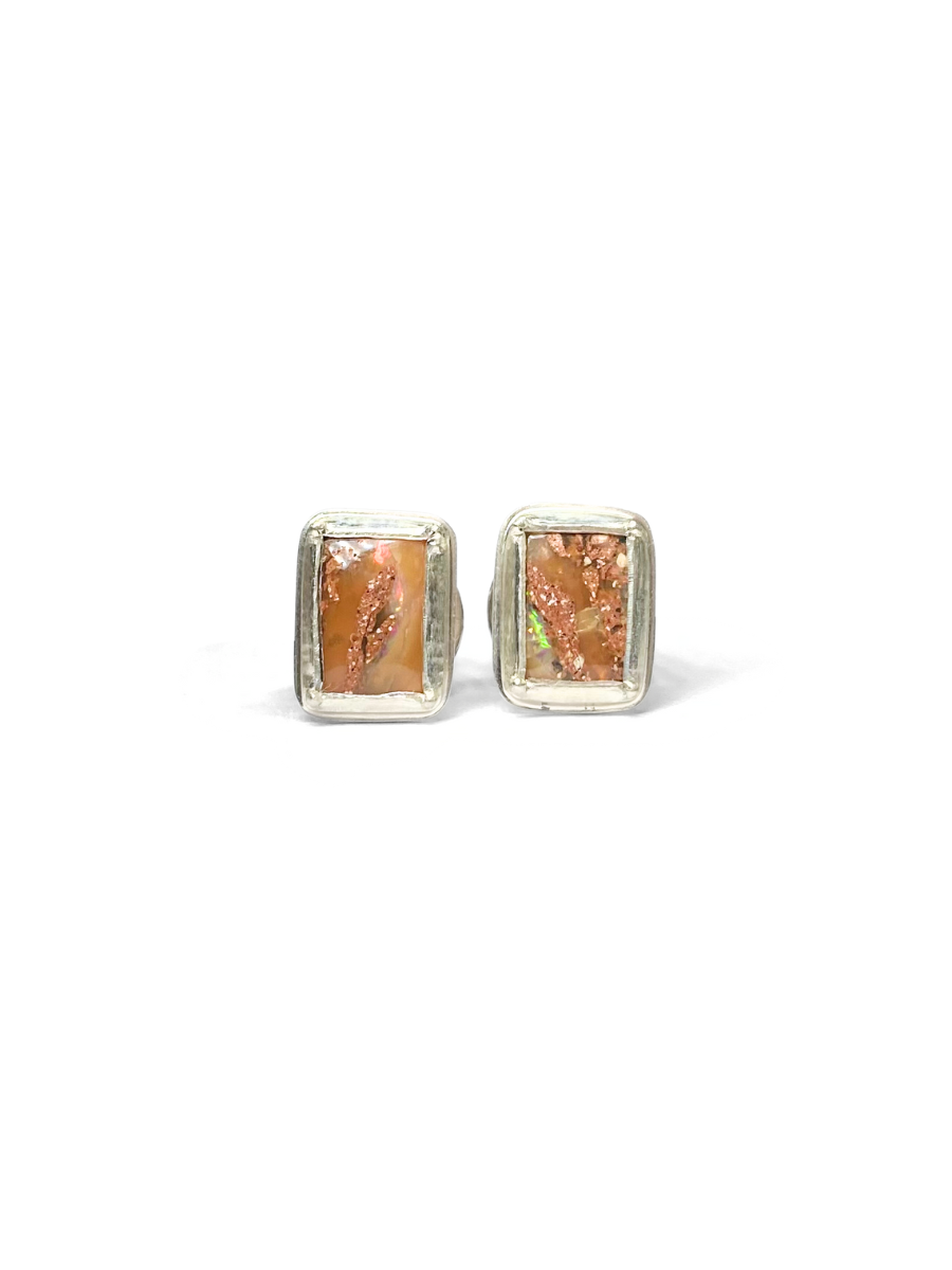 Desert Sun Opal Stud Earrings