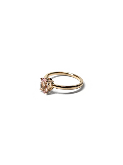 Dusty Pink Morganite Solitaire Ring