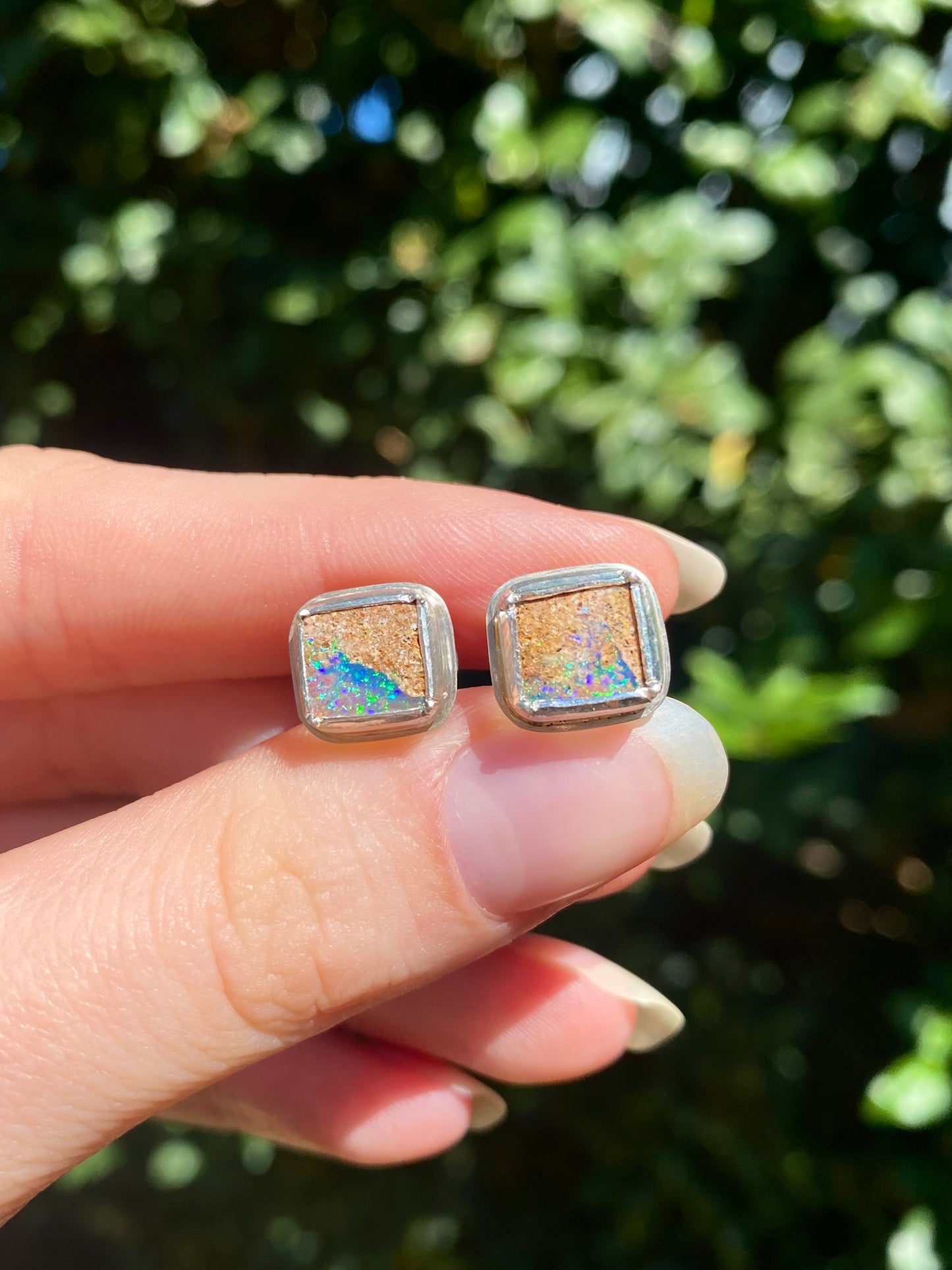 Enchanted Grove Opal Stud Earrings