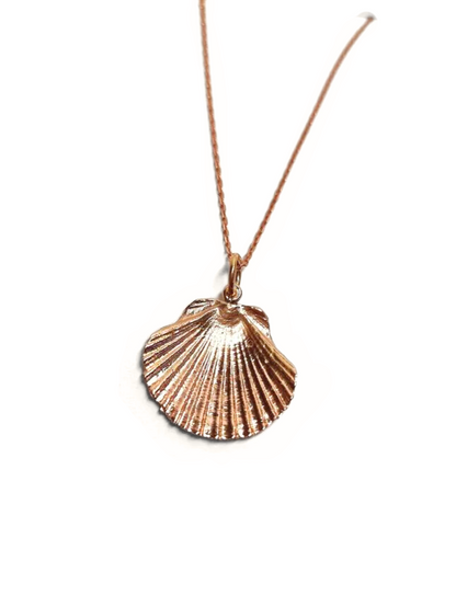 Fan Shell Pendant Rose Gold