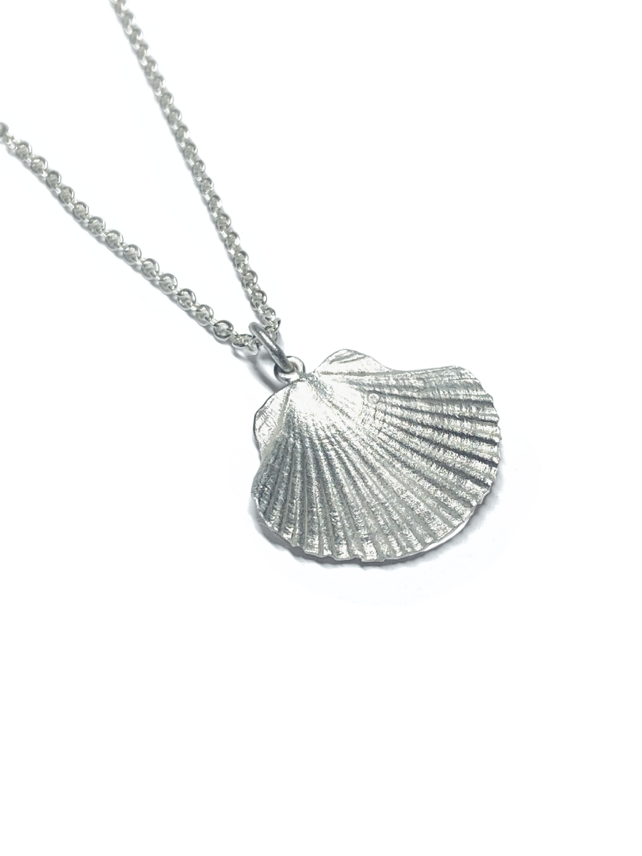 Fan Shell Pendant Silver