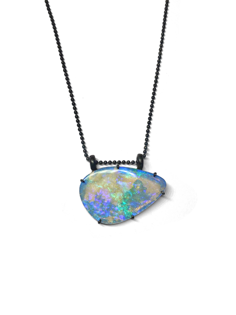 Glasshouse Mountains in the Clouds Opal Pendant