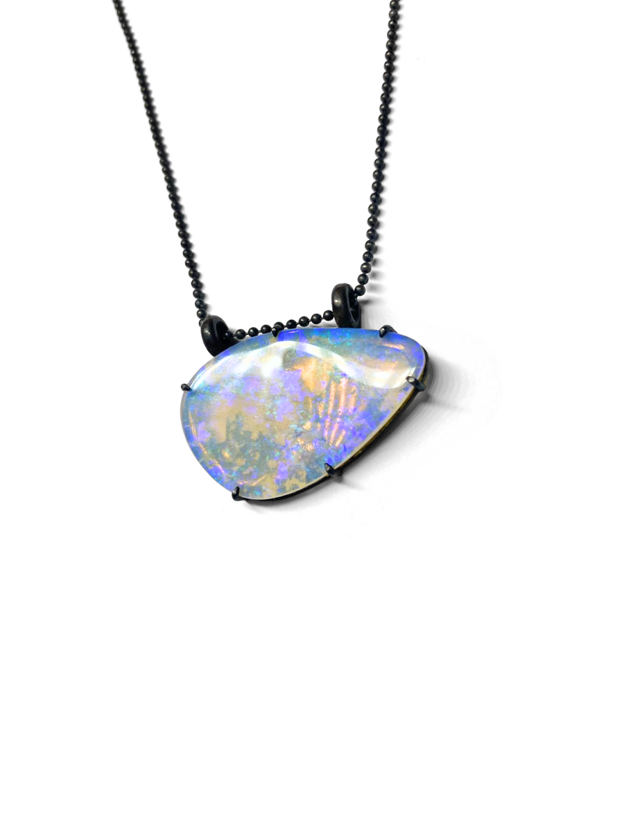 Glasshouse Mountains in the Clouds Opal Pendant