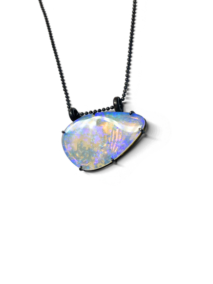 Glasshouse Mountains in the Clouds Opal Pendant