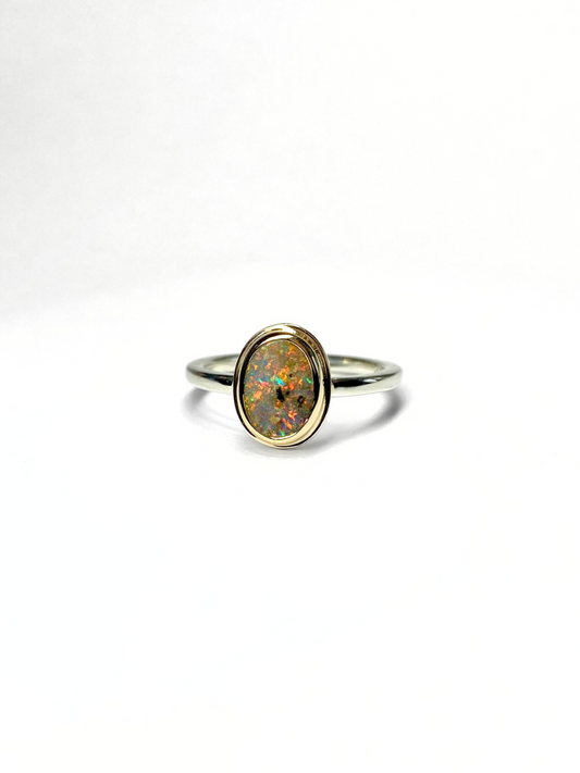 Golden Mini Galaxy Ring Yellow Gold and Silver