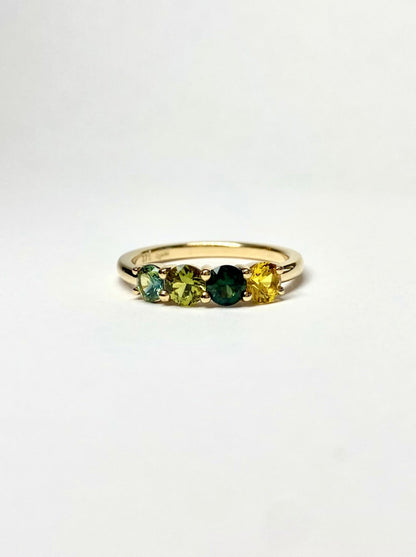 Golden Wattle Palette Sapphire Ring