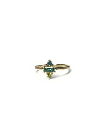 Green Totem Sapphire Ring