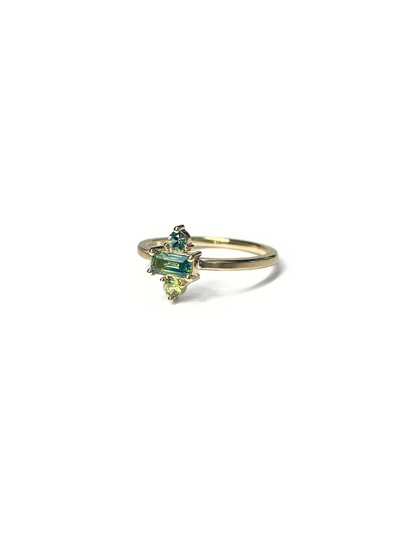 Green Totem Sapphire Ring