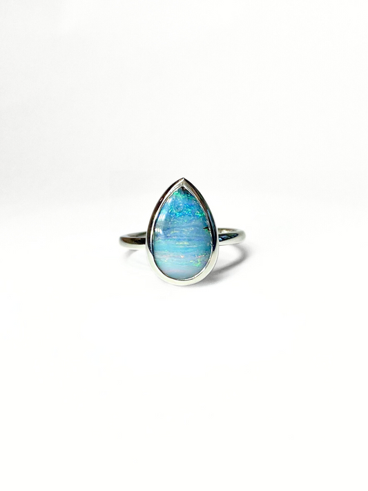 Icy Blizzard Opal Ring