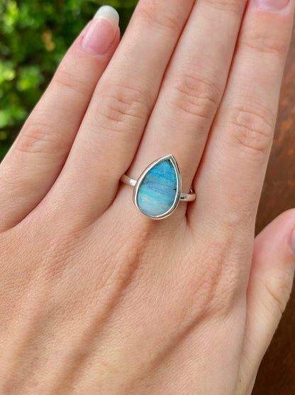 Icy Blizzard Opal Ring