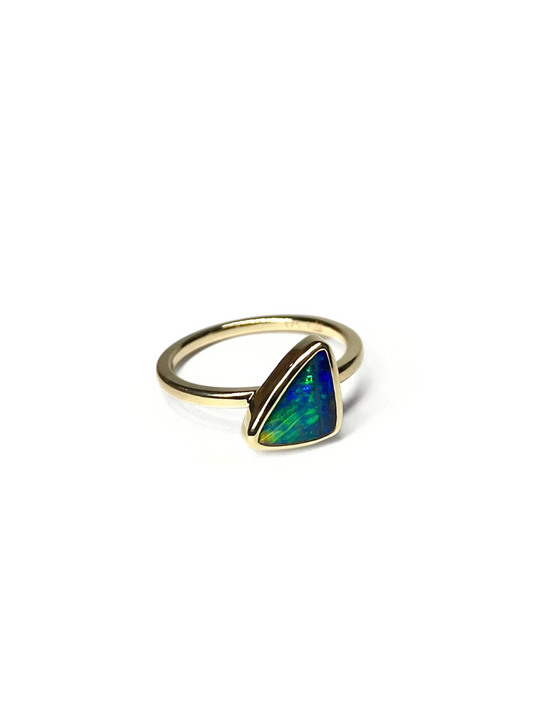 Laser Green Opal Ring