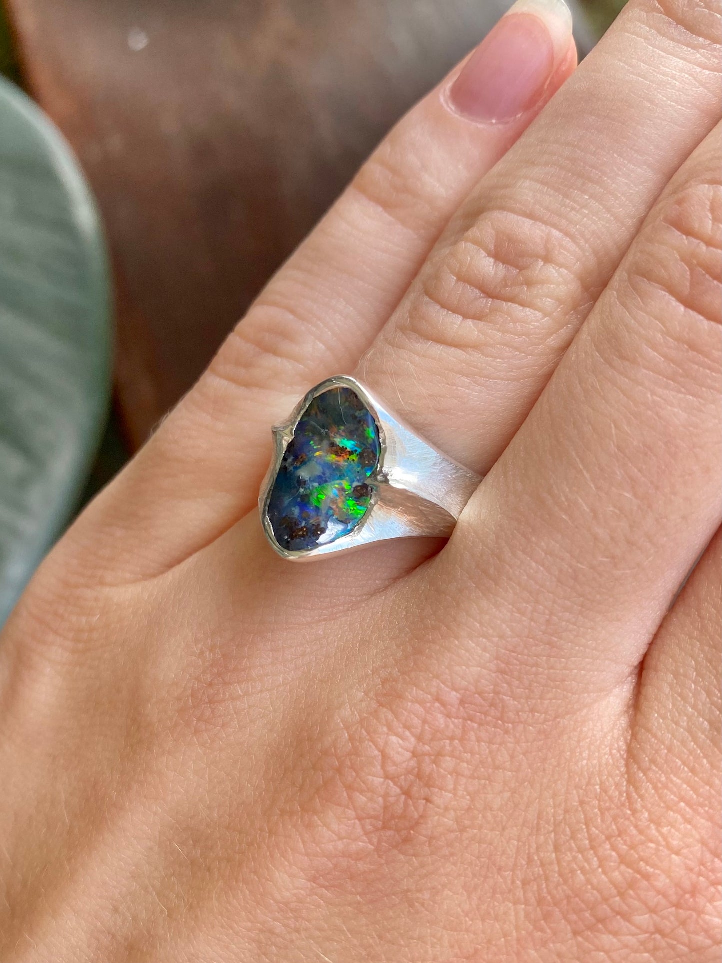 Ocean Fire Opal Ring