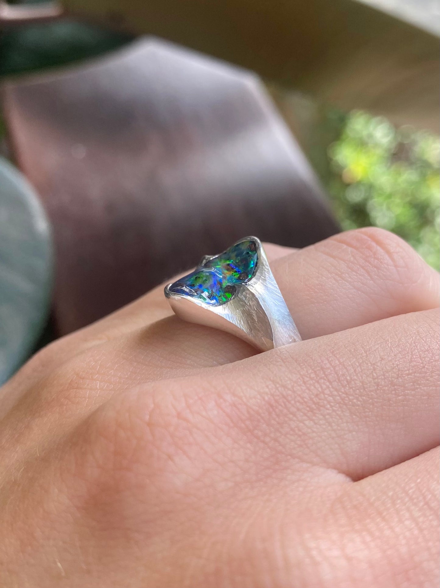 Ocean Fire Opal Ring