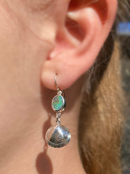 Opal Weathered Shell Earrings