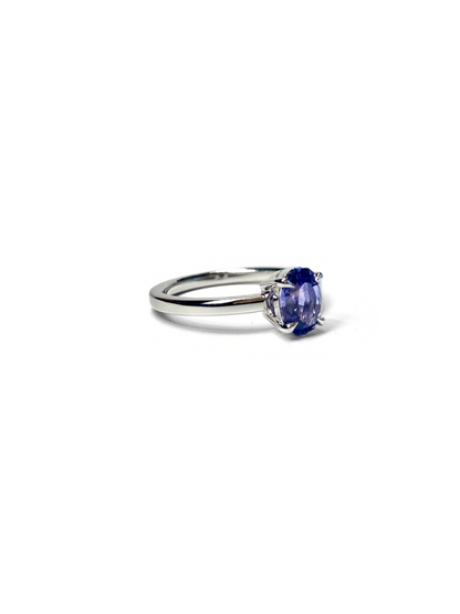 Periwinkle Solitaire Sapphire Ring