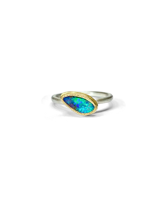 Sea Glass Opal Ring