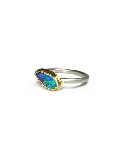 Sea Glass Opal Ring