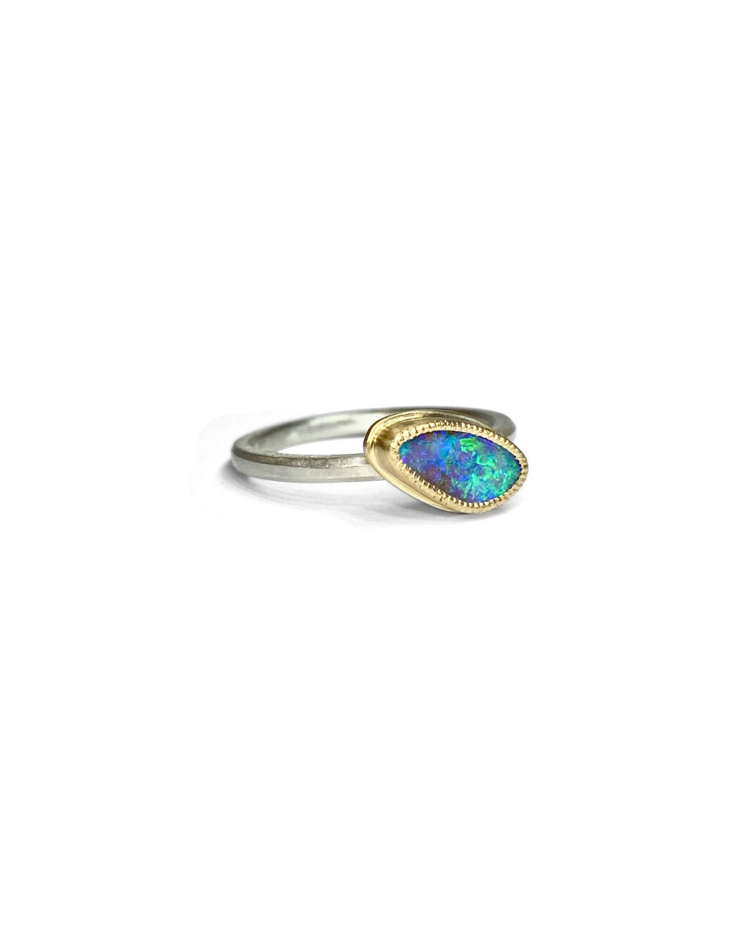 Sea Glass Opal Ring