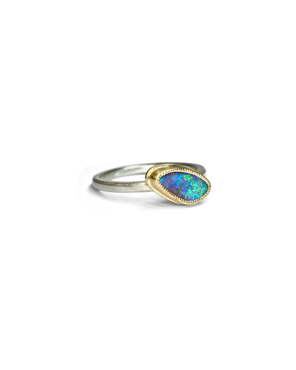 Sea Glass Opal Ring