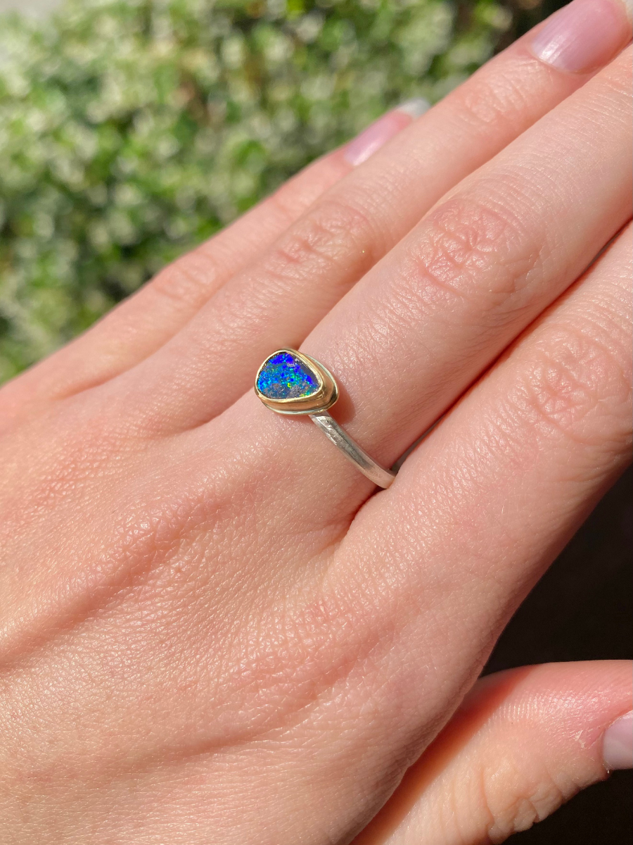 Solar Tide Opal Ring