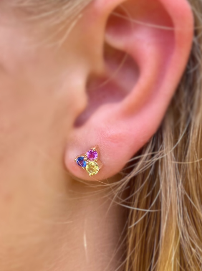 Sprinkles Sapphire Stud Earrings