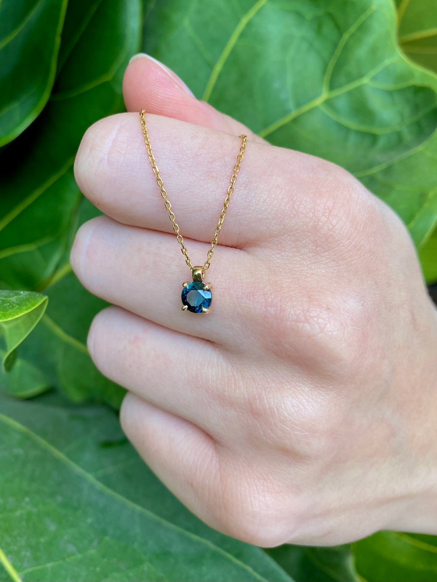 Summer Storm Cloud Sapphire Pendant