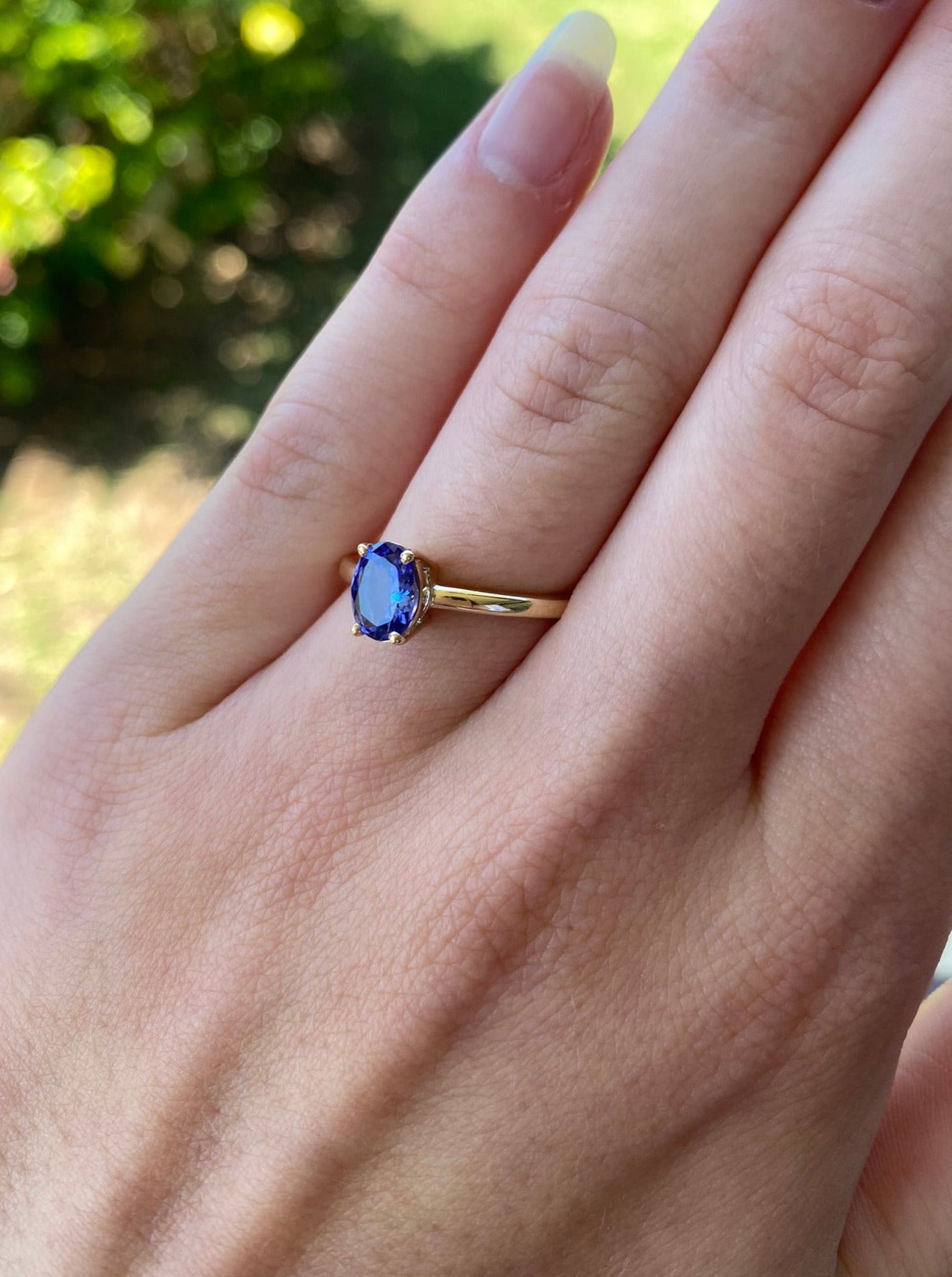 Tanzanite Solitaire Ring