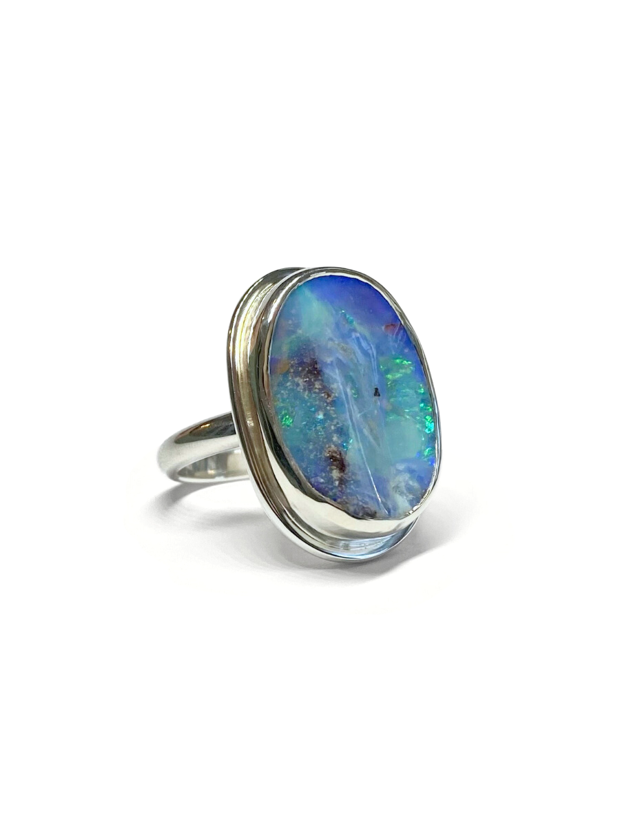 Tides Opal and Silver Ring