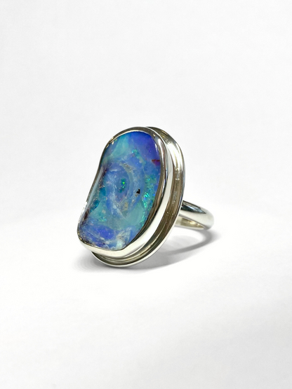 Tides Opal and Silver Ring