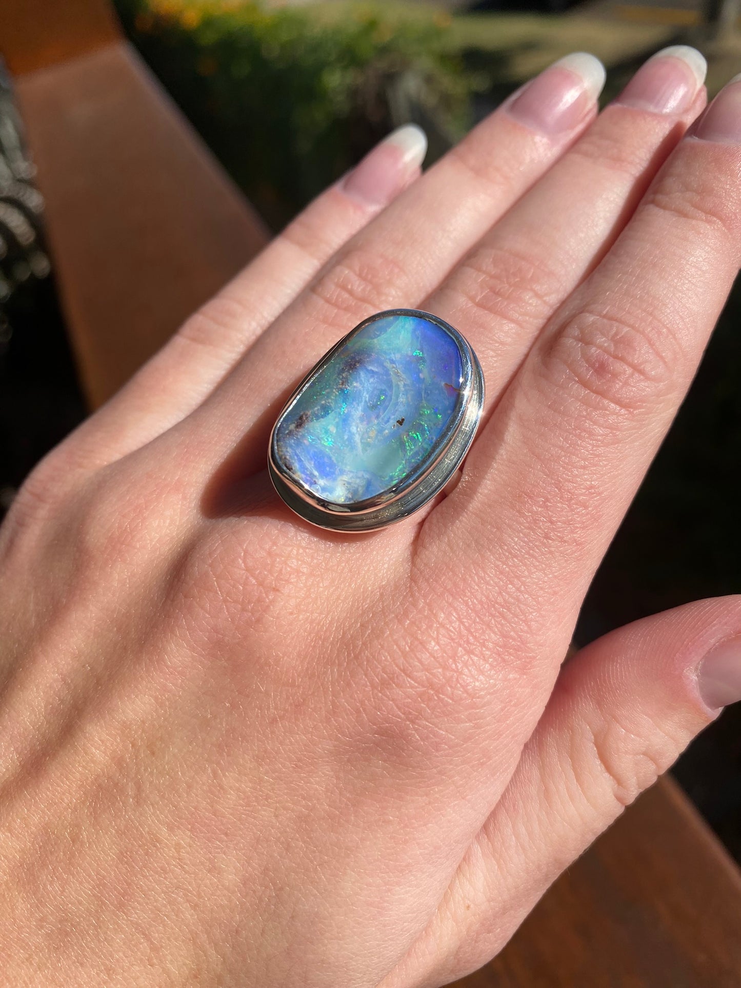 Tides Opal and Silver Ring